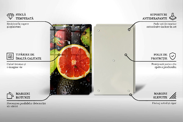 Tagliere in vetro temperato Frutta e verdura