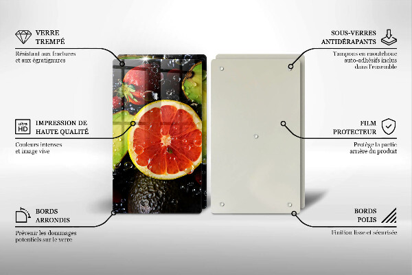 Tagliere in vetro temperato Frutta e verdura