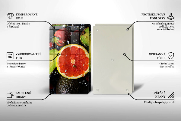 Tagliere in vetro temperato Frutta e verdura