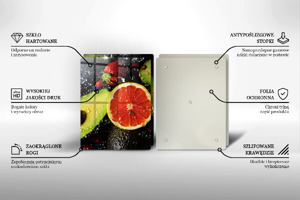 Tagliere in vetro temperato Frutta e verdura