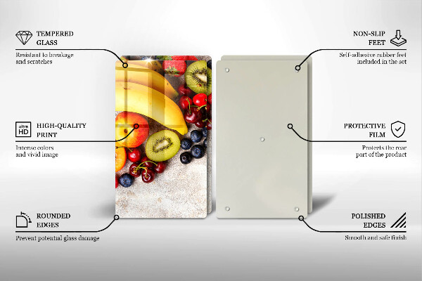 Tagliere in vetro temperato Frutti delle feste