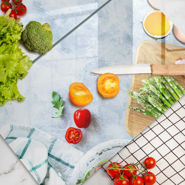 Tagliere in vetro temperato Ingredienti in cucina