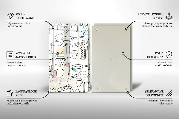 Tagliere in vetro temperato Accessori per la cucina