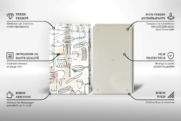 Tagliere in vetro temperato Accessori per la cucina