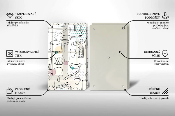 Tagliere in vetro temperato Accessori per la cucina