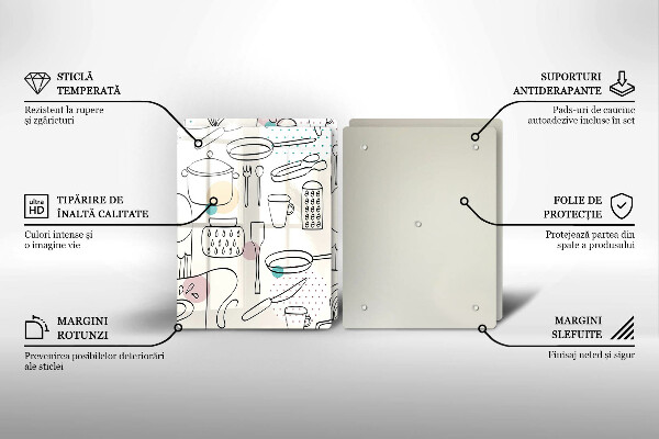 Tagliere in vetro temperato Accessori per la cucina