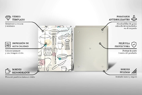 Tagliere in vetro temperato Accessori per la cucina