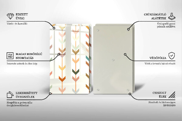 Tagliere in vetro temperato Elementi geometrici
