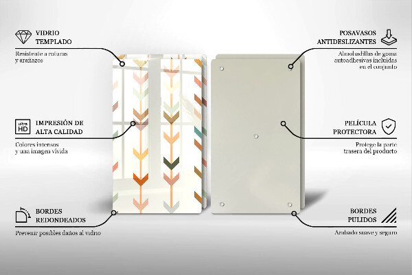 Tagliere in vetro temperato Elementi geometrici