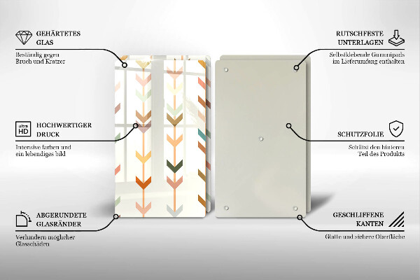 Tagliere in vetro temperato Elementi geometrici