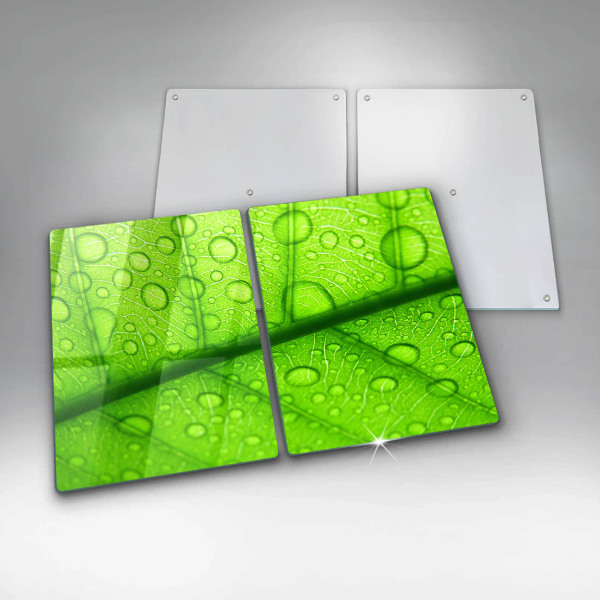 Tagliere in vetro temperato Primo piano di una foglia
