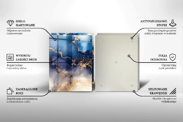 Tagliere in vetro temperato Astrazione del marmo