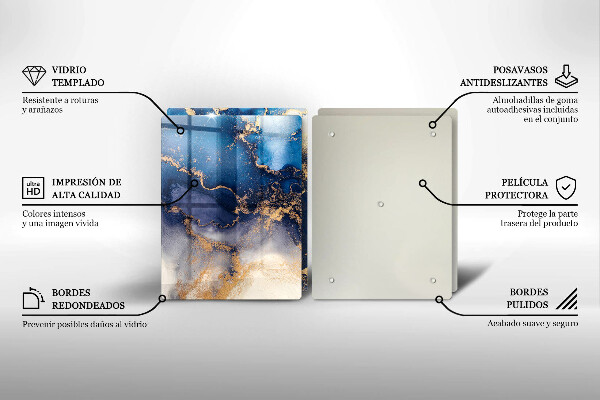 Tagliere in vetro temperato Astrazione del marmo
