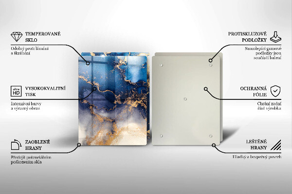 Tagliere in vetro temperato Astrazione del marmo