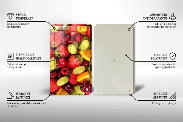 Tagliere in vetro temperato Frutti estivi