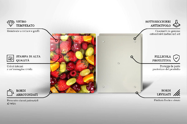 Tagliere in vetro temperato Frutti estivi