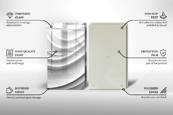 Tagliere in vetro temperato Linee geometriche