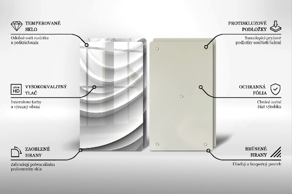 Tagliere in vetro temperato Linee geometriche