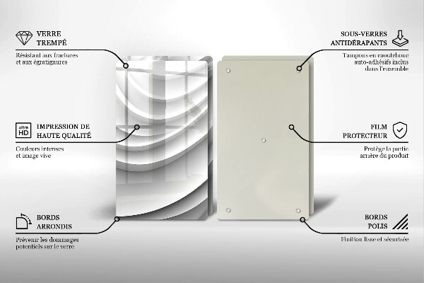 Tagliere in vetro temperato Linee geometriche