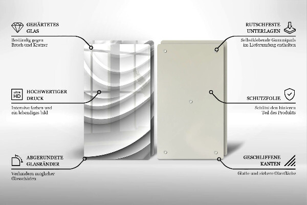 Tagliere in vetro temperato Linee geometriche