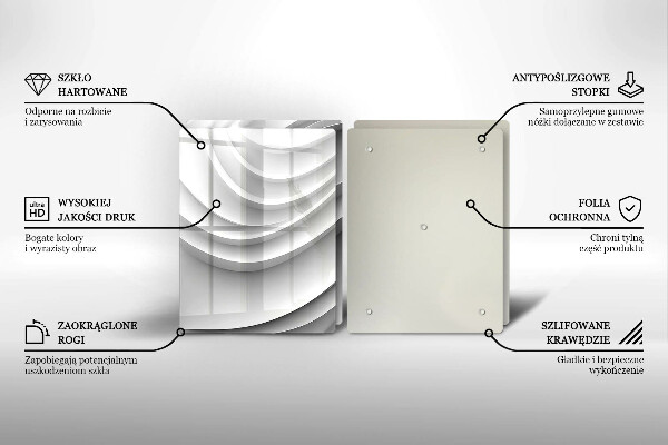 Tagliere in vetro temperato Linee geometriche