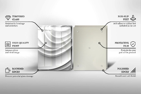 Tagliere in vetro temperato Linee geometriche