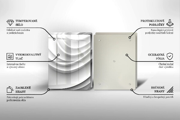 Tagliere in vetro temperato Linee geometriche
