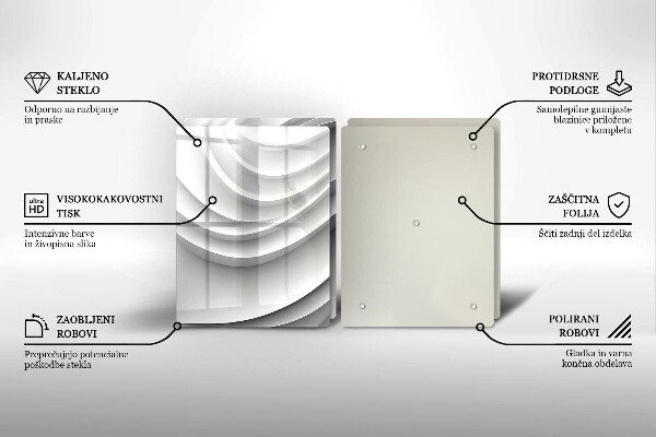 Tagliere in vetro temperato Linee geometriche