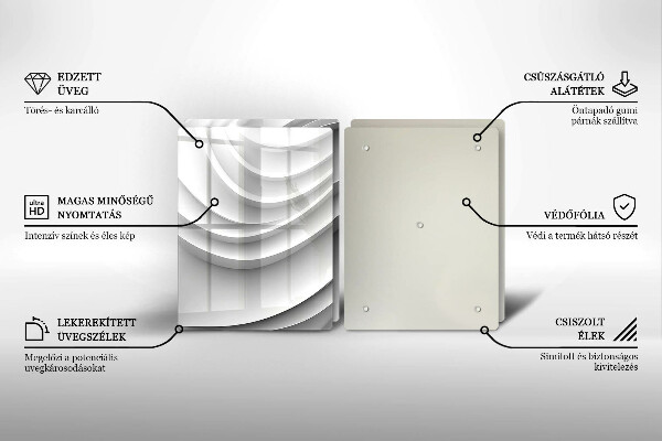 Tagliere in vetro temperato Linee geometriche