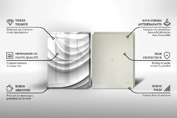 Tagliere in vetro temperato Linee geometriche