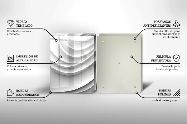 Tagliere in vetro temperato Linee geometriche