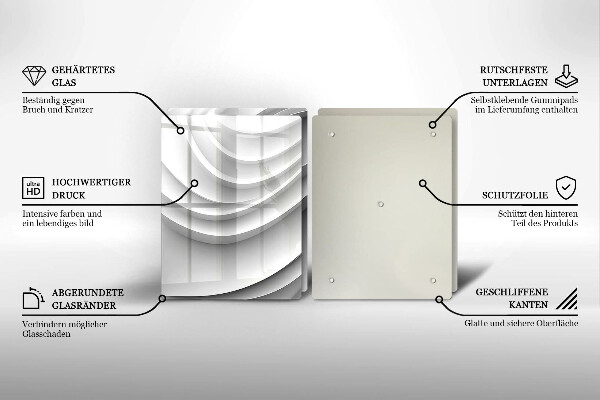 Tagliere in vetro temperato Linee geometriche