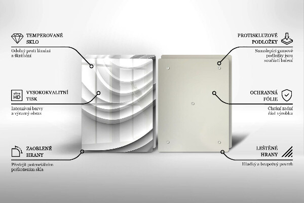 Tagliere in vetro temperato Linee geometriche