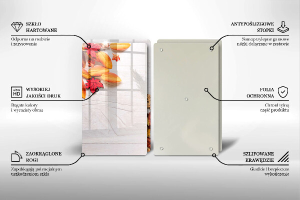 Tagliere in vetro temperato Foglie d'autunno
