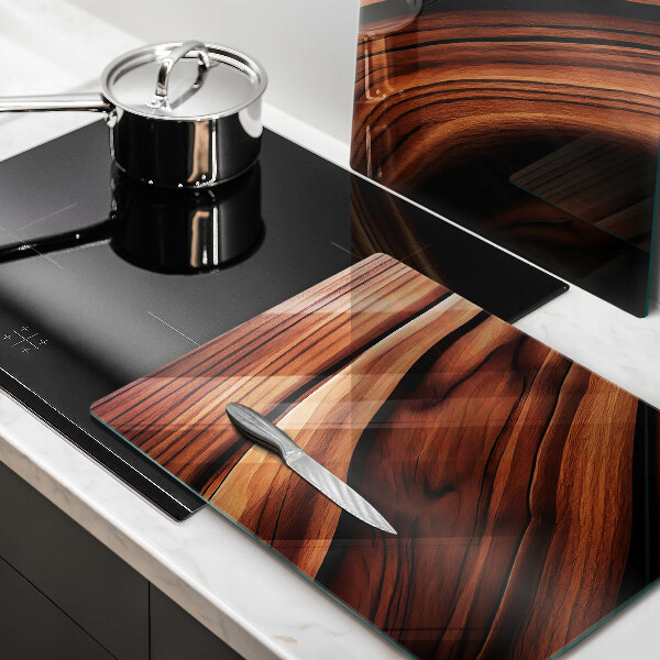 Tagliere in vetro temperato Struttura in legno