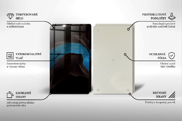 Tagliere in vetro temperato Cielo stellato