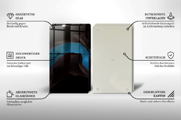 Tagliere in vetro temperato Cielo stellato