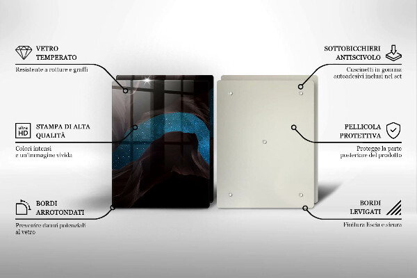 Tagliere in vetro temperato Cielo stellato