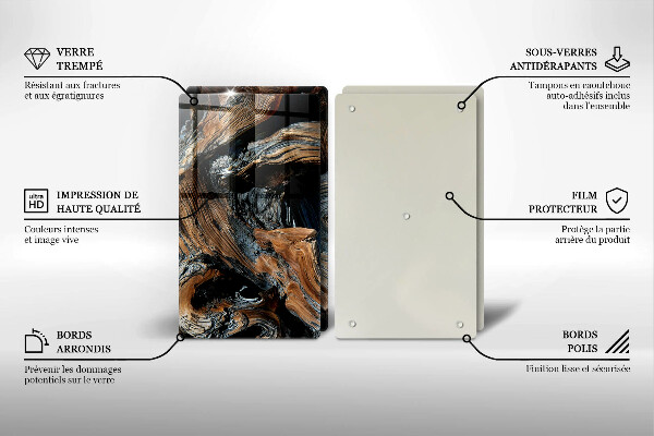 Tagliere in vetro temperato Modello astratto