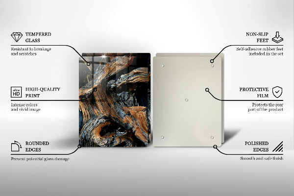 Tagliere in vetro temperato Modello astratto