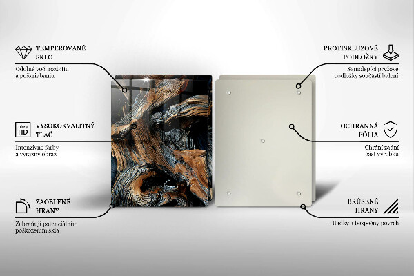 Tagliere in vetro temperato Modello astratto