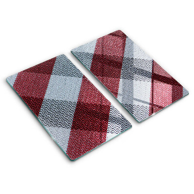 Tagliere in vetro temperato Motivo a quadretti rossi e bianchi