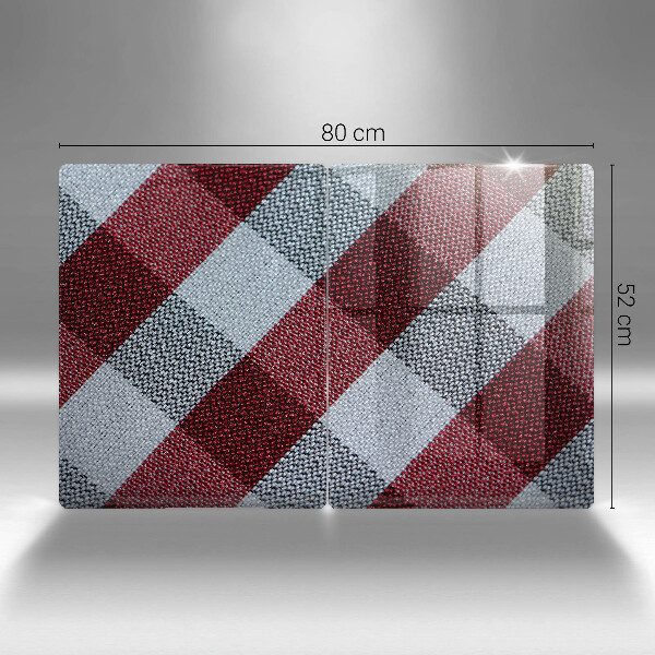 Tagliere in vetro temperato Motivo a quadretti rossi e bianchi