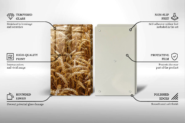 Tagliere in vetro temperato Campo di grano