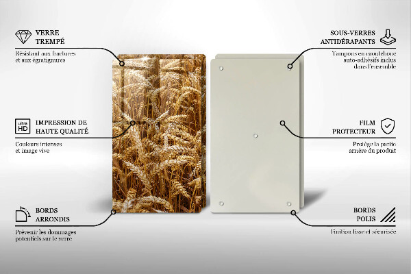 Tagliere in vetro temperato Campo di grano