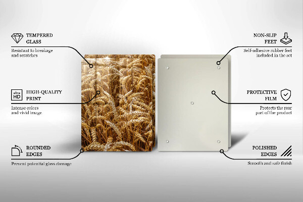 Tagliere in vetro temperato Campo di grano