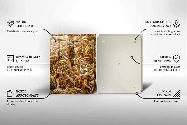 Tagliere in vetro temperato Campo di grano