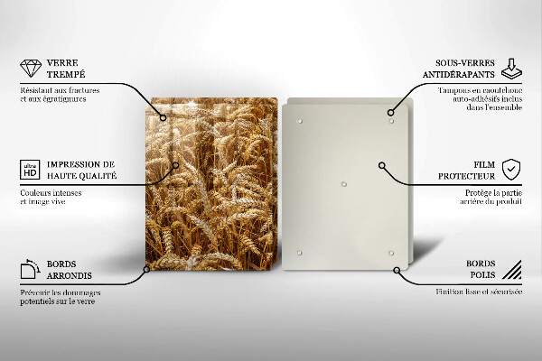 Tagliere in vetro temperato Campo di grano