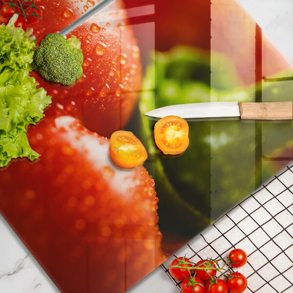 Tagliere in vetro temperato Pepe rosso