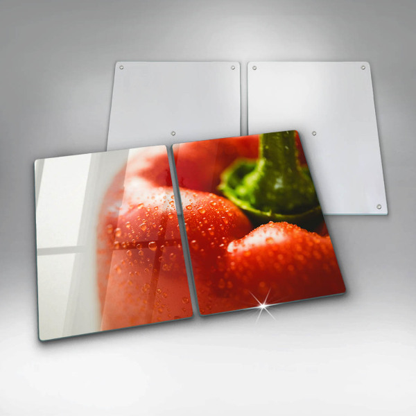 Tagliere in vetro temperato Pepe rosso